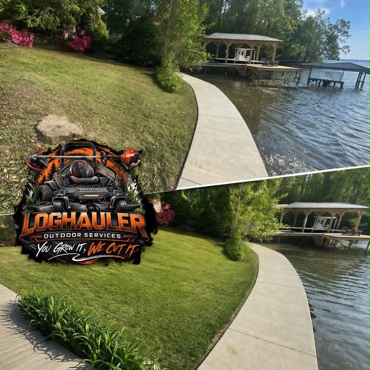 Finished lake yard collage